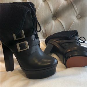 Rachel Zoe platform leather booties